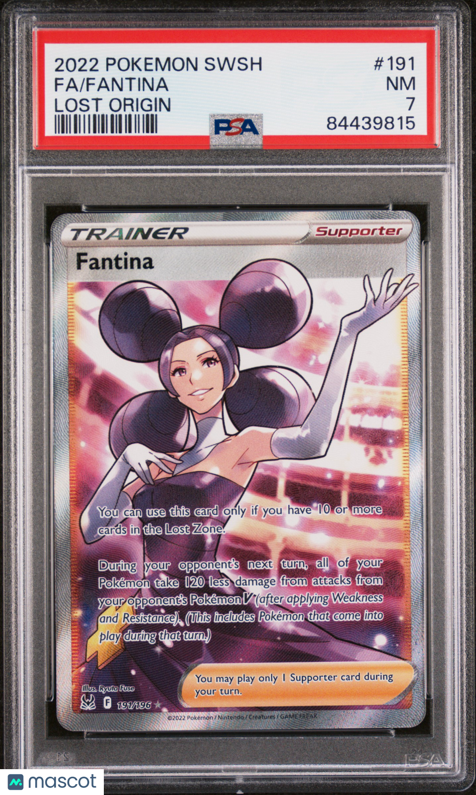 2022 Pokemon Sword &amp; Shield Lost Origin Fa/Fantina Lost Origin PSA 7