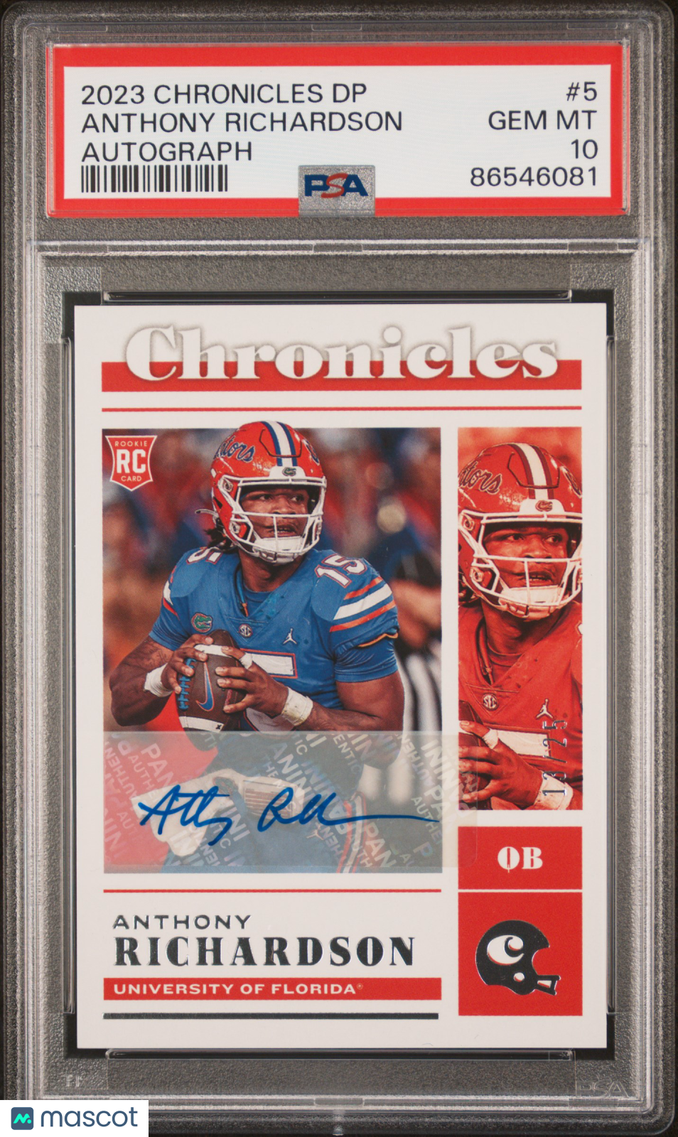 2023 Panini Chronicles Draft Picks Anthony Richardson Autograph PSA 10