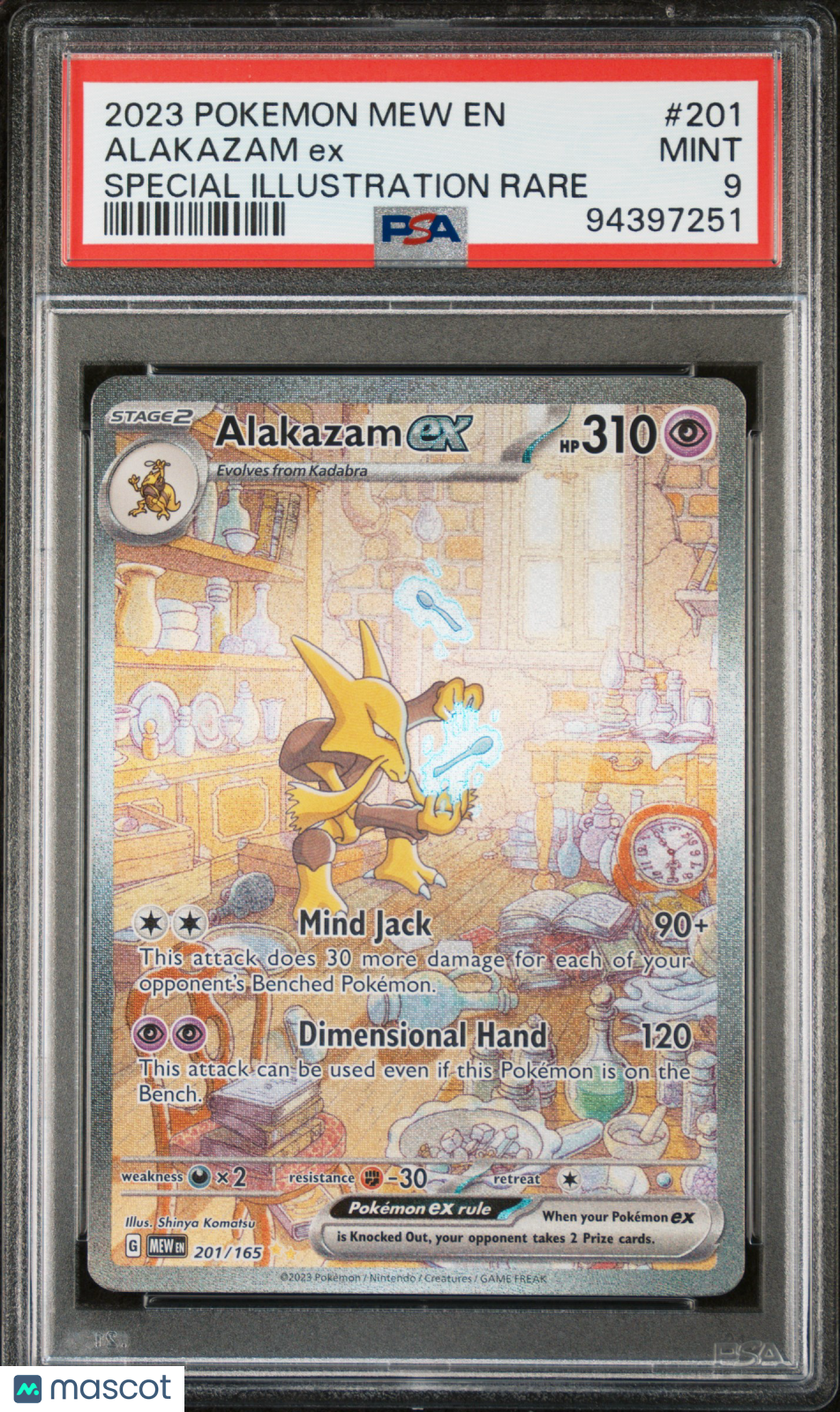 2023 Pokemon Mew En-151 Alakazam Ex Special Illustration Rare PSA 9