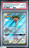 2019 Pokemon Sun & Moon Unified Minds Rowlet & Aln.Exgtr.Gx Fa PSA 10