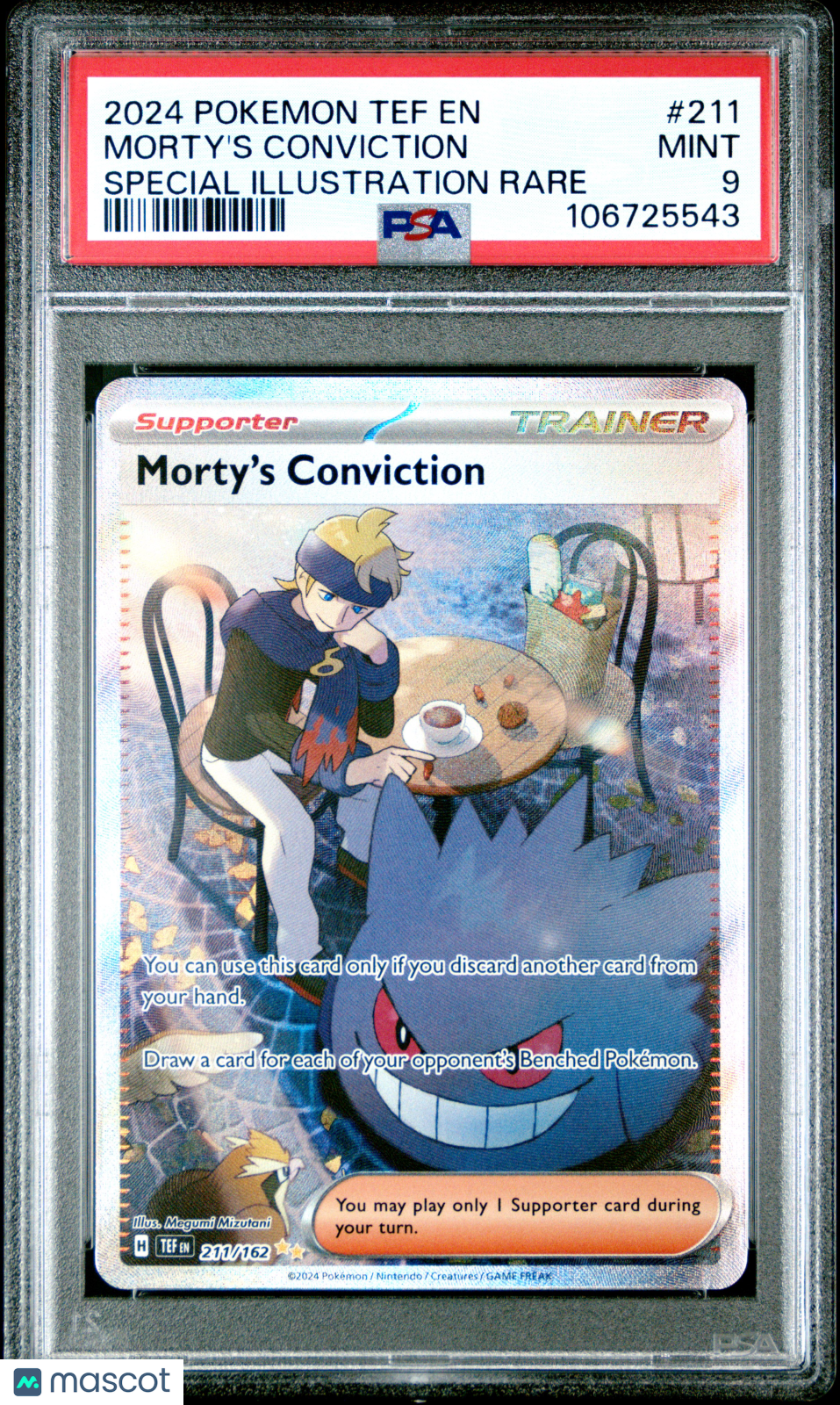 2024 Pokemon Tef En-Temporal Forces Morty&#39;S Conviction SIR PSA 9