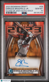 2023 Bowman Draft Autograph Enrique Bradfield Jr. Gold Ref PSA 10
