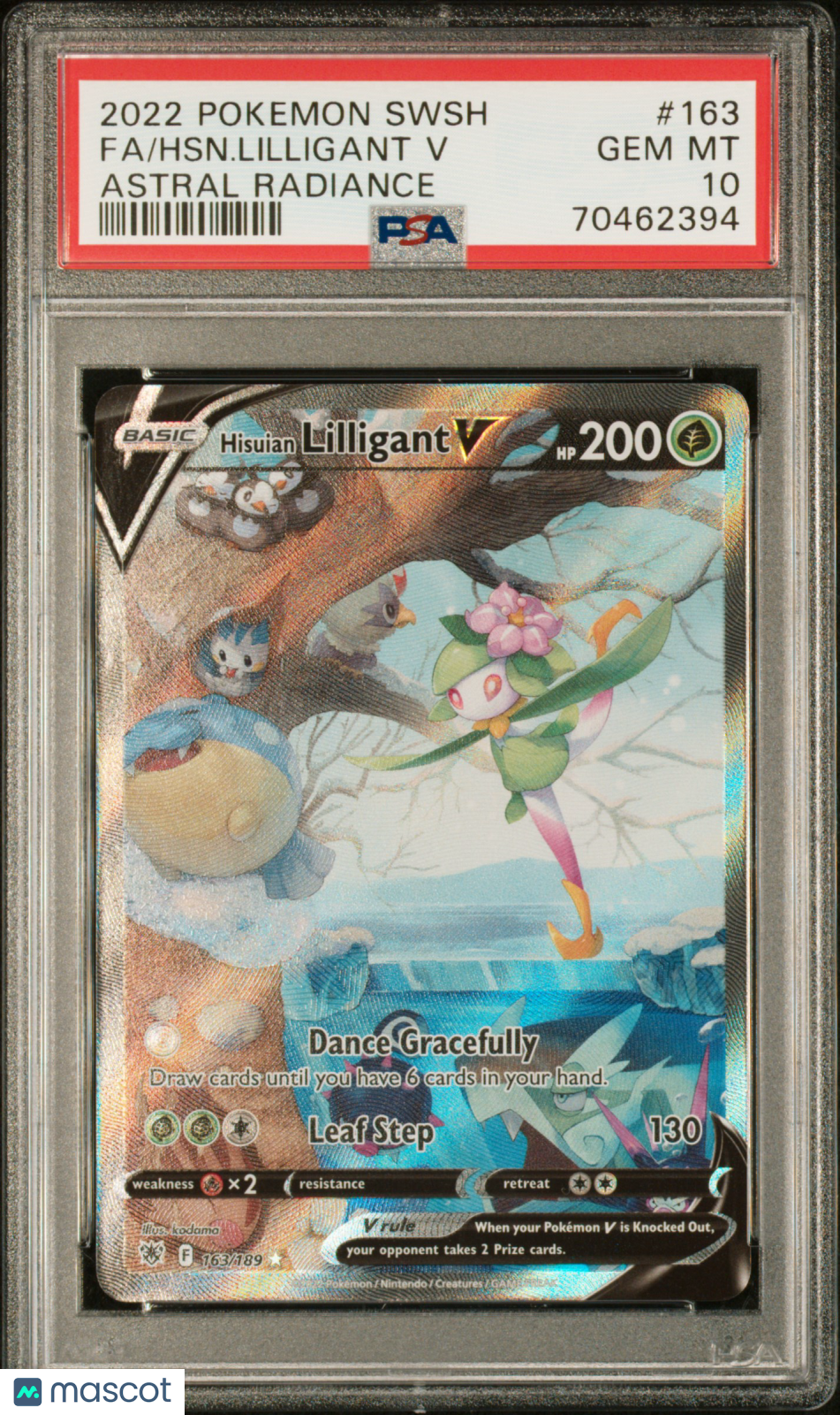 2022 Pokemon Sword &amp; Shield Astral Radiance Hisuian Lilligant V PSA 10