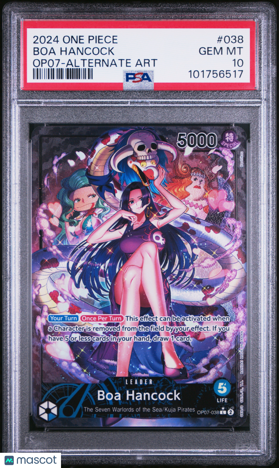 2024 One Piece Op07-500 Years In The Future Boa Hancock Alternate Art PSA 10