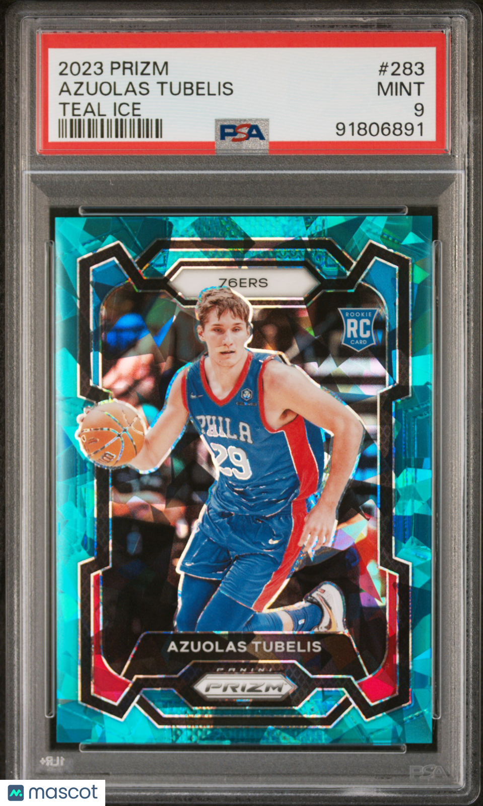 2023 Panini Prizm Azuolas Tubelis Teal Ice PSA 9