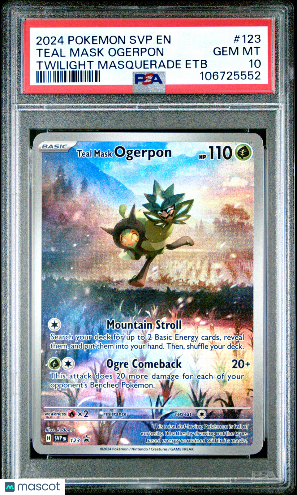 2024 Pokemon Black Star Promo Teal Mask Ogerpon Twilight Masquerade Etb PSA 10