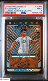 2019 Panini Obsidian Aurora Autographs Paulo Dybala Aurora Auto-E/E Orange PSA 9