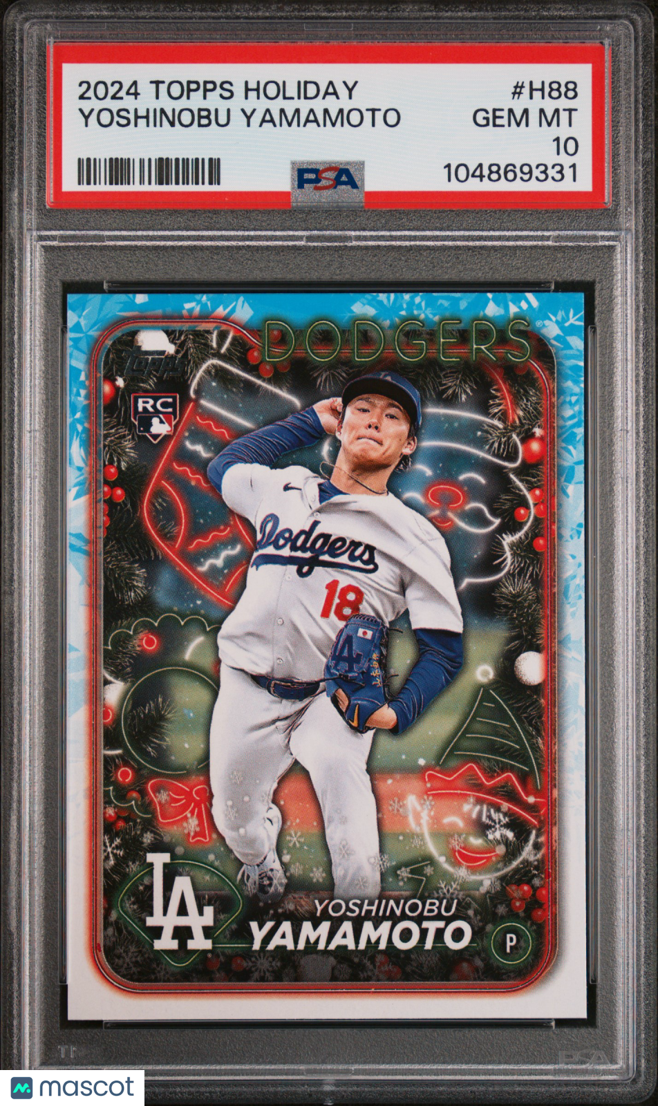 2024 Topps Holiday Yoshinobu Yamamoto PSA 10