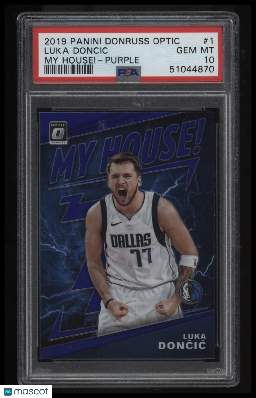 2019 Panini Donruss Optic My House! Luka Doncic My House!-Purple PSA 10