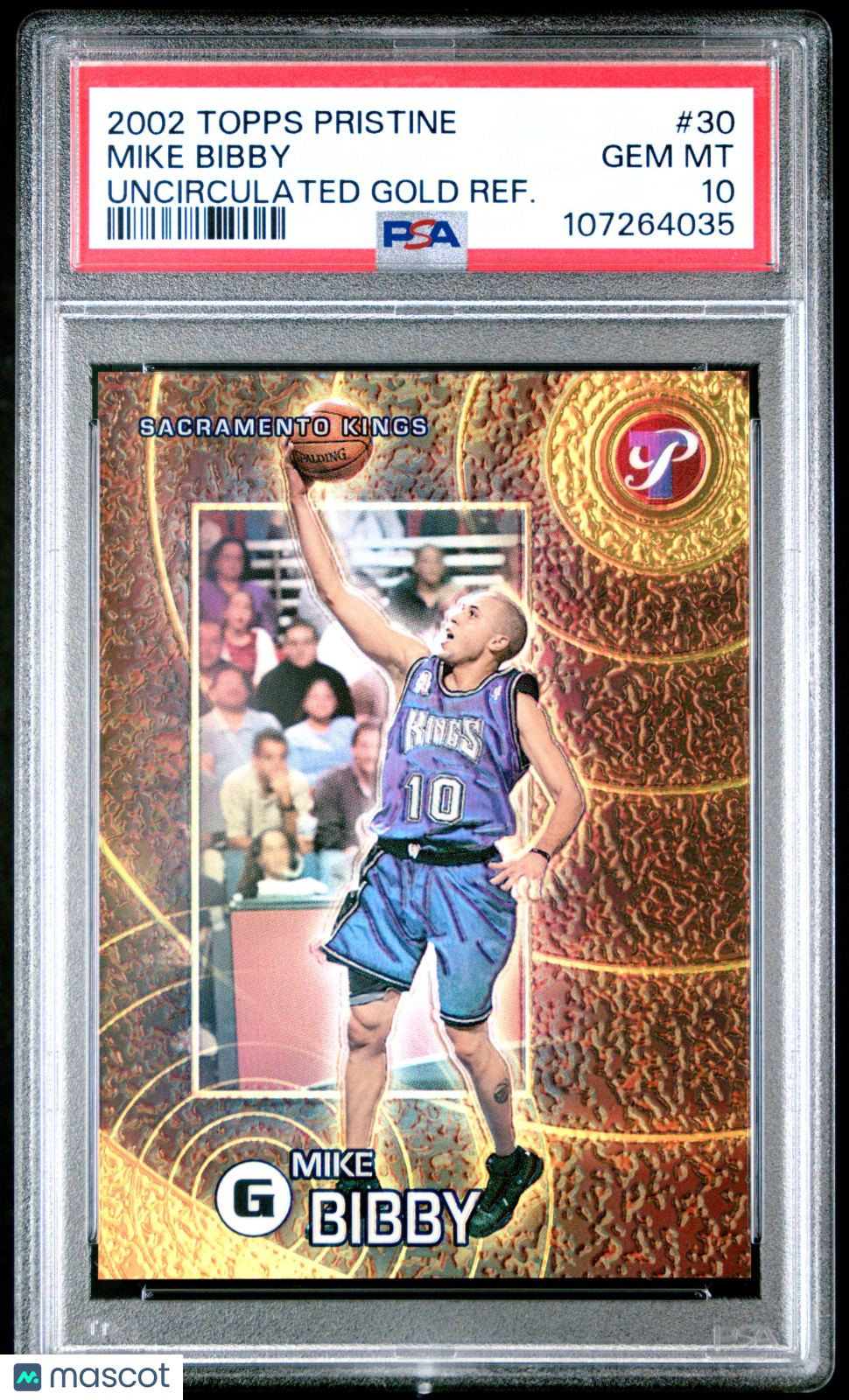 2002 Topps Pristine Mike Bibby Uncirculated Gold Ref. PSA 10