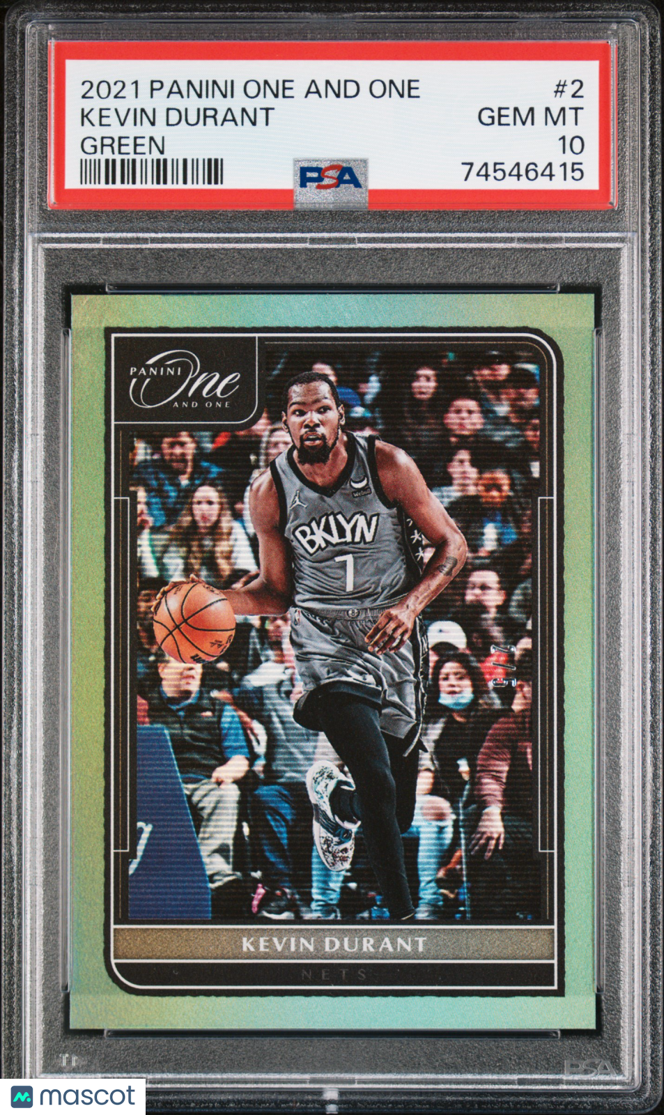 2021 Panini One And One Kevin Durant Green PSA 10