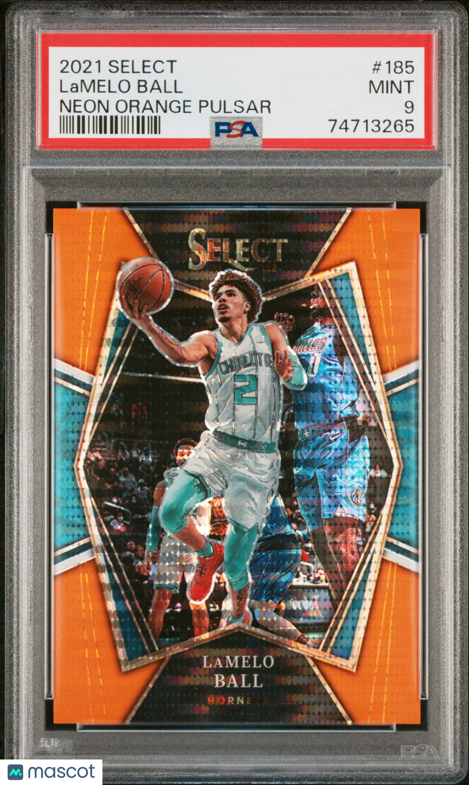 2021 Panini Select Lamelo Ball Neon Orange Pulsar #/15 PSA 9