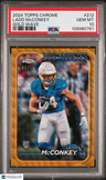 2024 Topps Chrome Ladd Mcconkey Gold Wave PSA 10