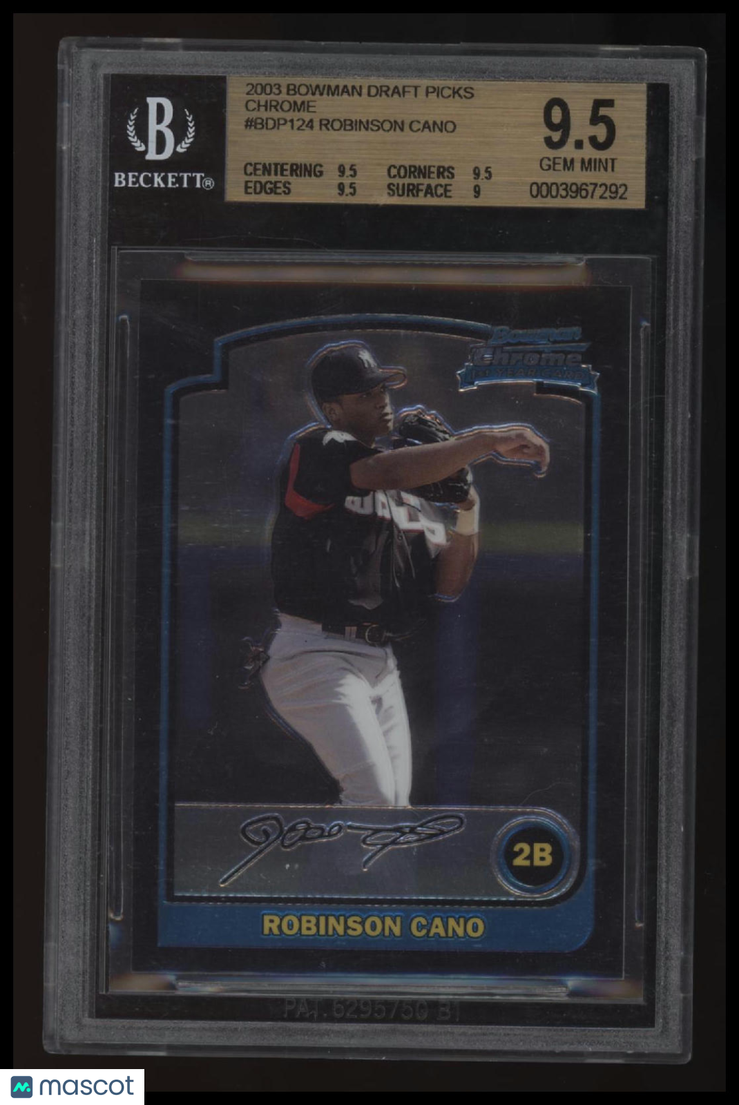 2003 Bowman Chrome Draft Robinson Cano BGS 9.5