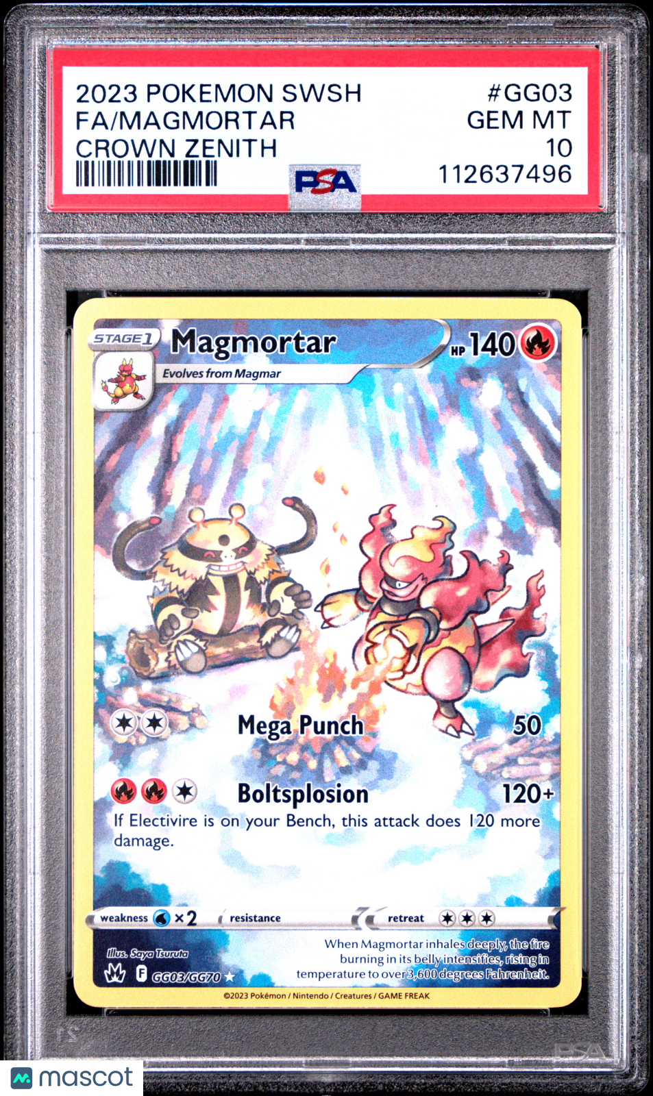 2023 Pokemon Sword And Shield Crown Zenith Fa/Magmortar Crown Zenith PSA 10