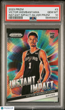 2023 Panini Prizm Instant Impact Victor Wembanyama Silver Prizm PSA 10