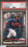 2017 Bowman Prospects Ronald Acuna Prospects PSA 10