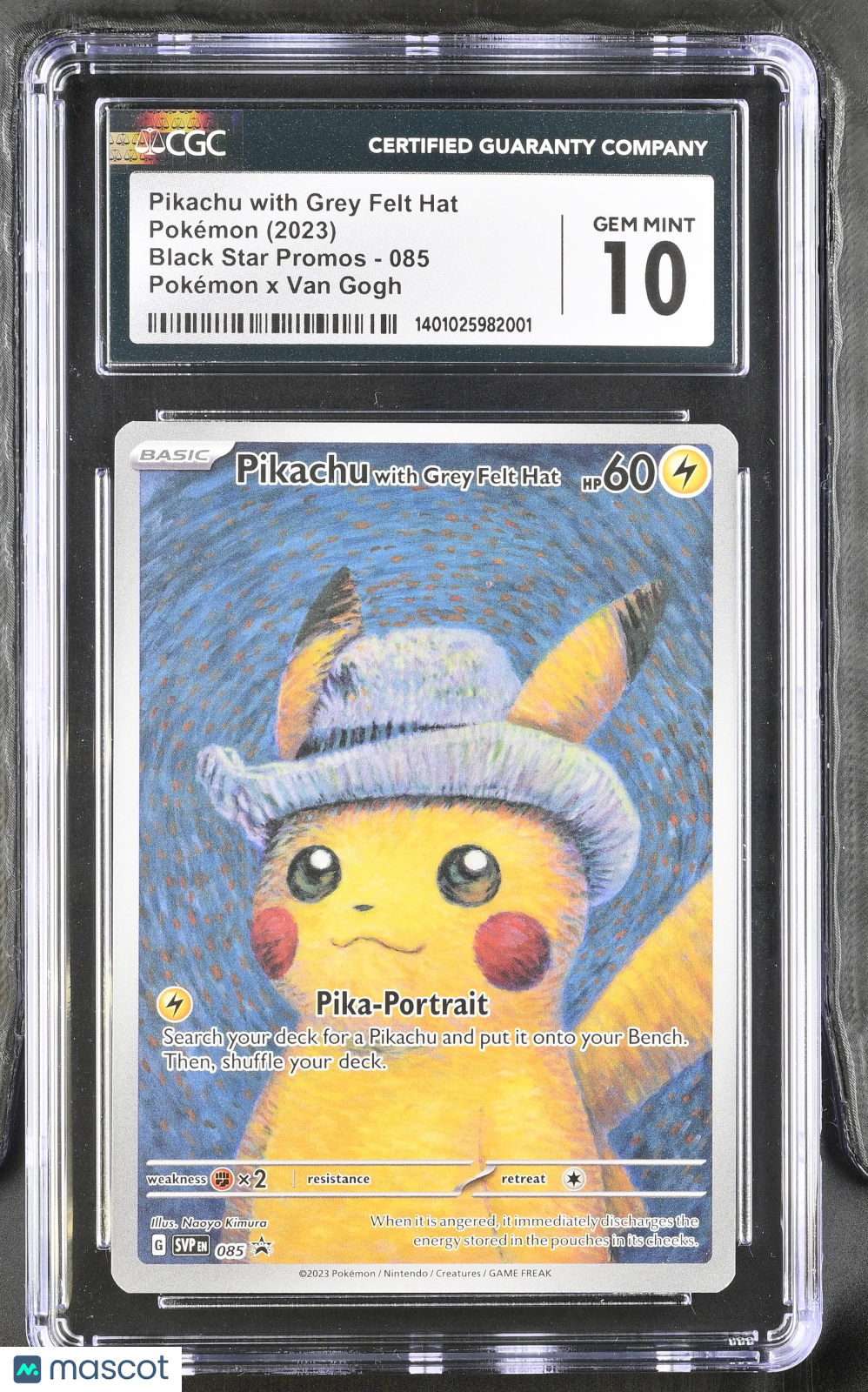2023 Black Star Promos Pikachu with Grey Felt Hat CGC 10