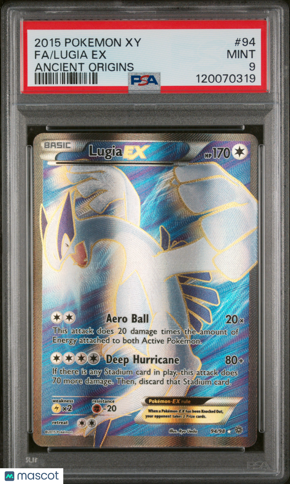 2015 Pokemon Xy Ancient Origins Fa/Lugia Ex Ancient Origins PSA 9