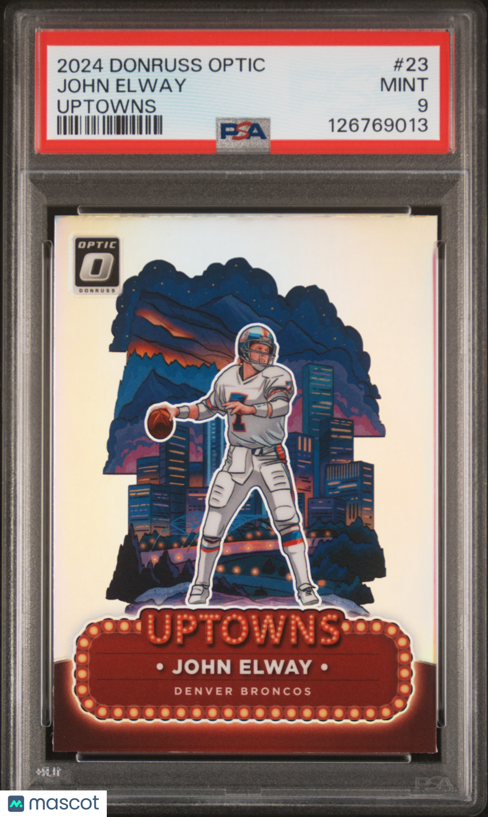 2024 Panini Donruss Optic Uptowns John Elway PSA 9