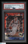 2019 Panini Hoops Premium Stock Luka Doncic Red Cracked Ice PSA 10