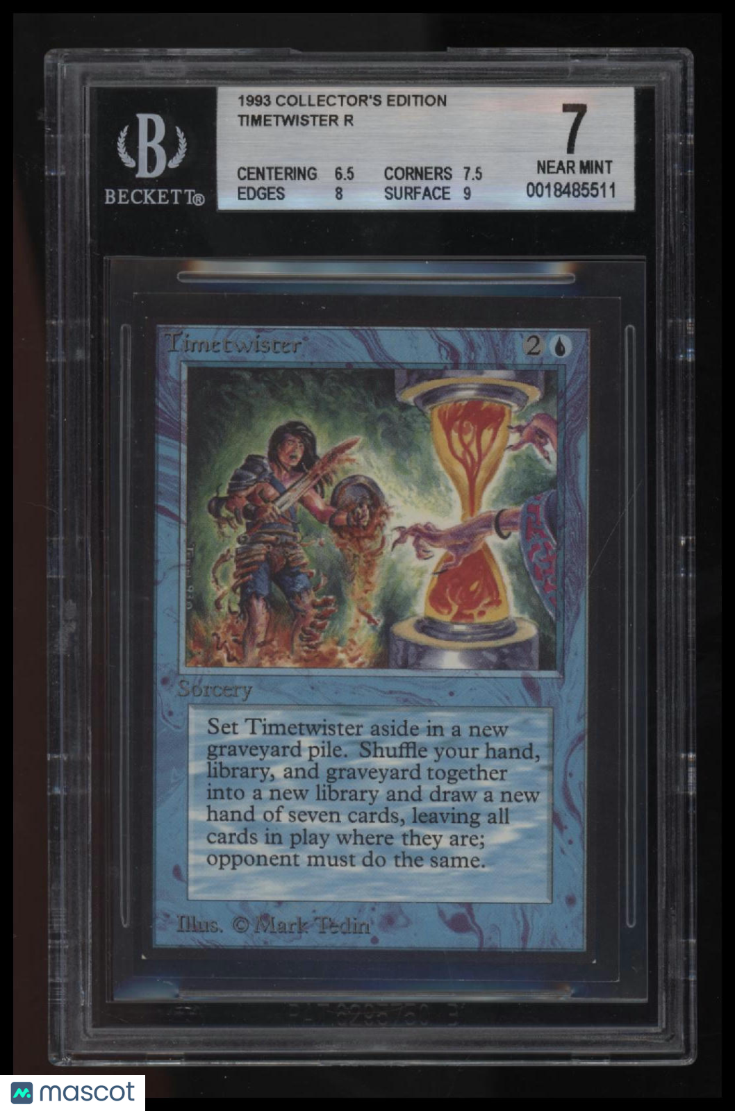 1993 Magic The Gathering Collector&#39;s Edition Timetwister R BGS 7.0