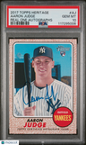 2017 Topps Heritage Real One Autographs Aaron Judge Real One Autographs PSA 10