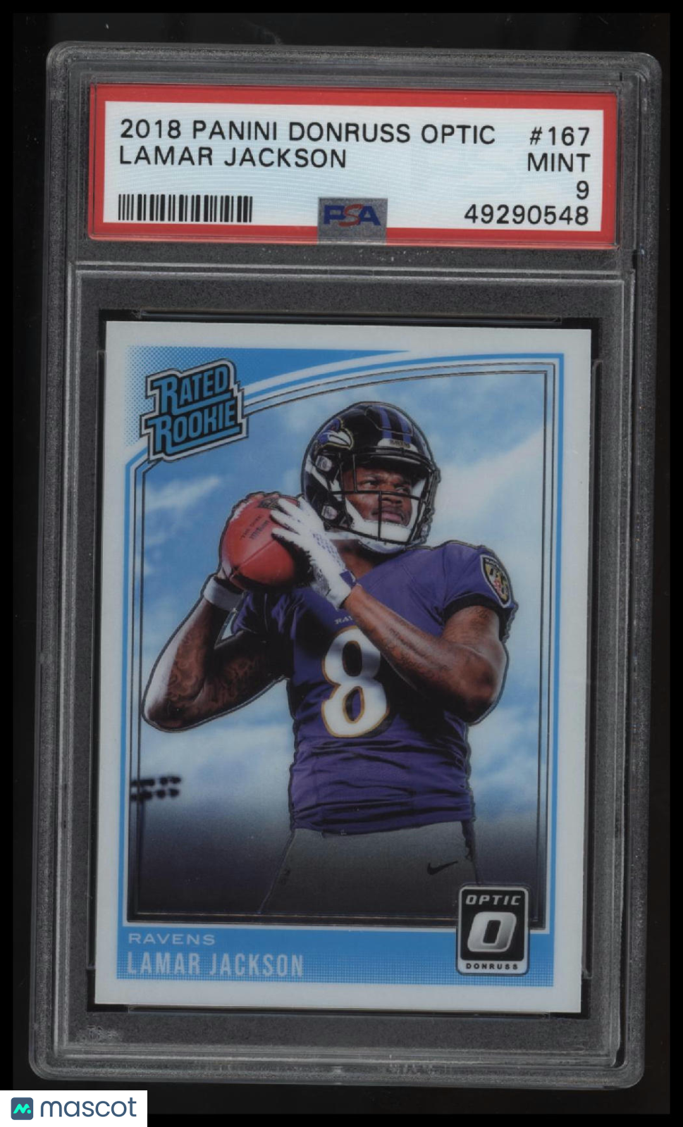 2018 Panini Donruss Optic Lamar Jackson PSA 9