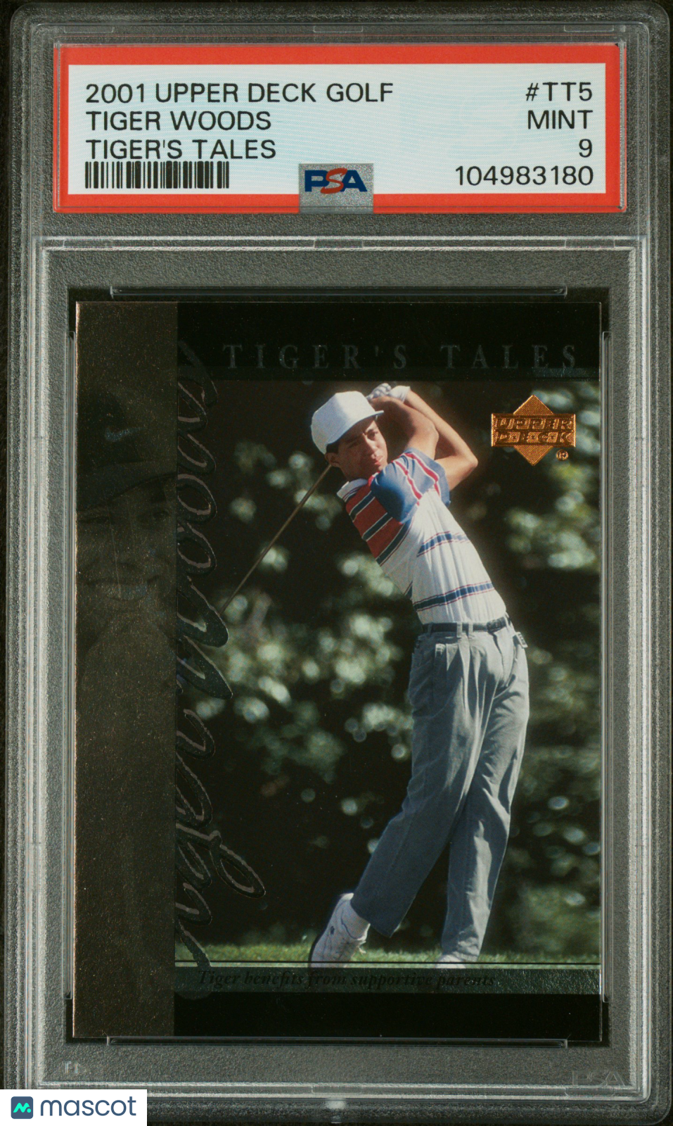 2001 Upper Deck Tiger'S Tales Tiger Woods #TT5 PSA 9