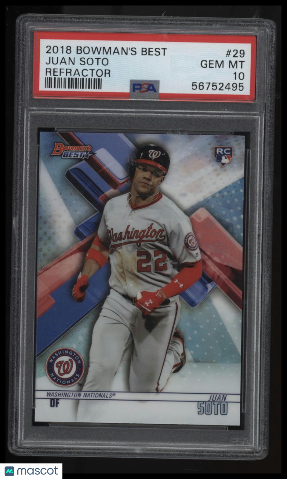 2018 Bowman&#39;S Best Juan Soto Refractor PSA 10