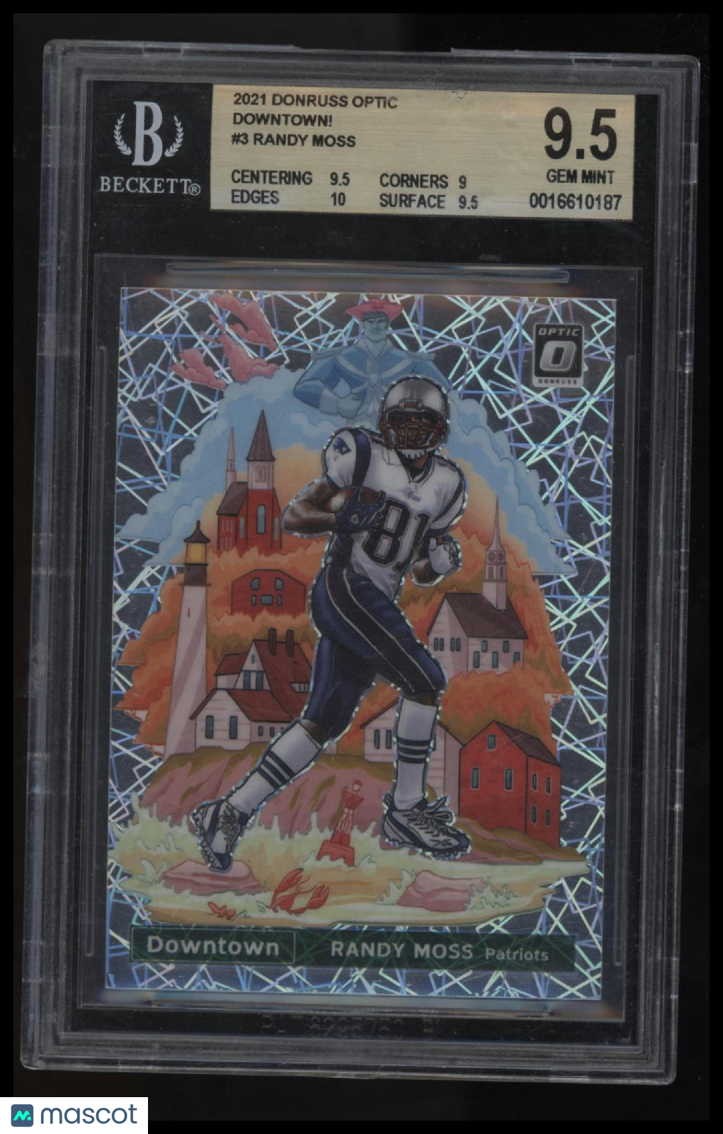 2021 Donruss Optic Downtown! Randy Moss BGS 9.5