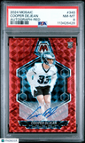 2024 Panini Mosaic Cooper Dejean Autograph-Red PSA 8