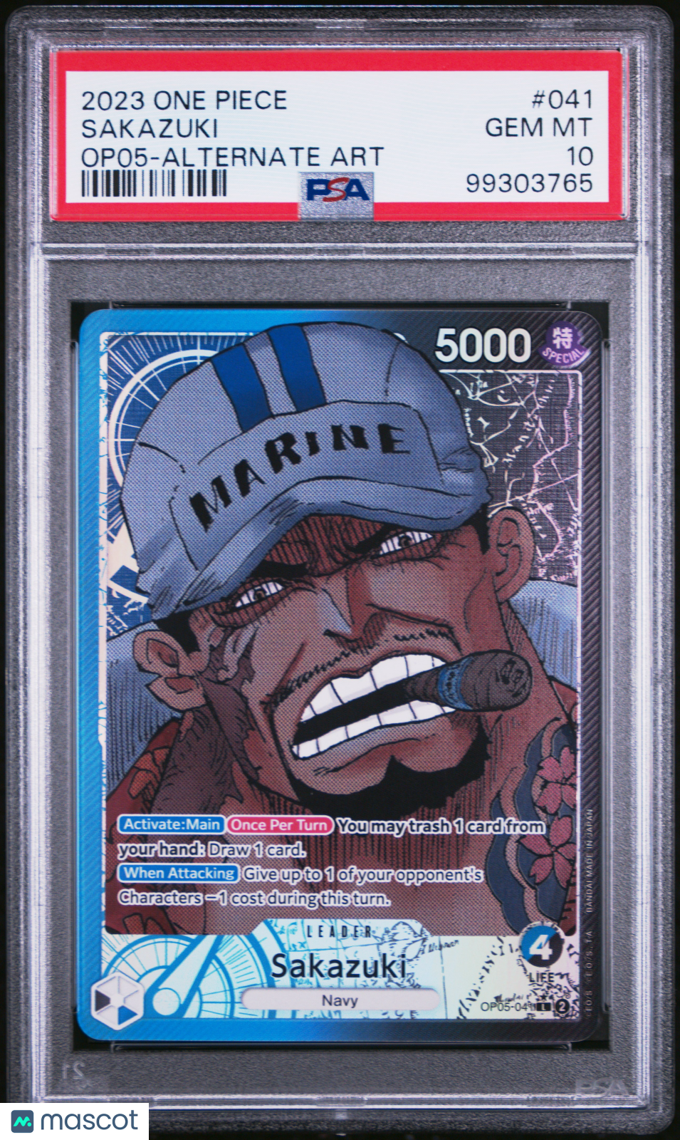 2023 One Piece Op05-Awakening Of The New Era Sakazuki Alternate Art PSA 10