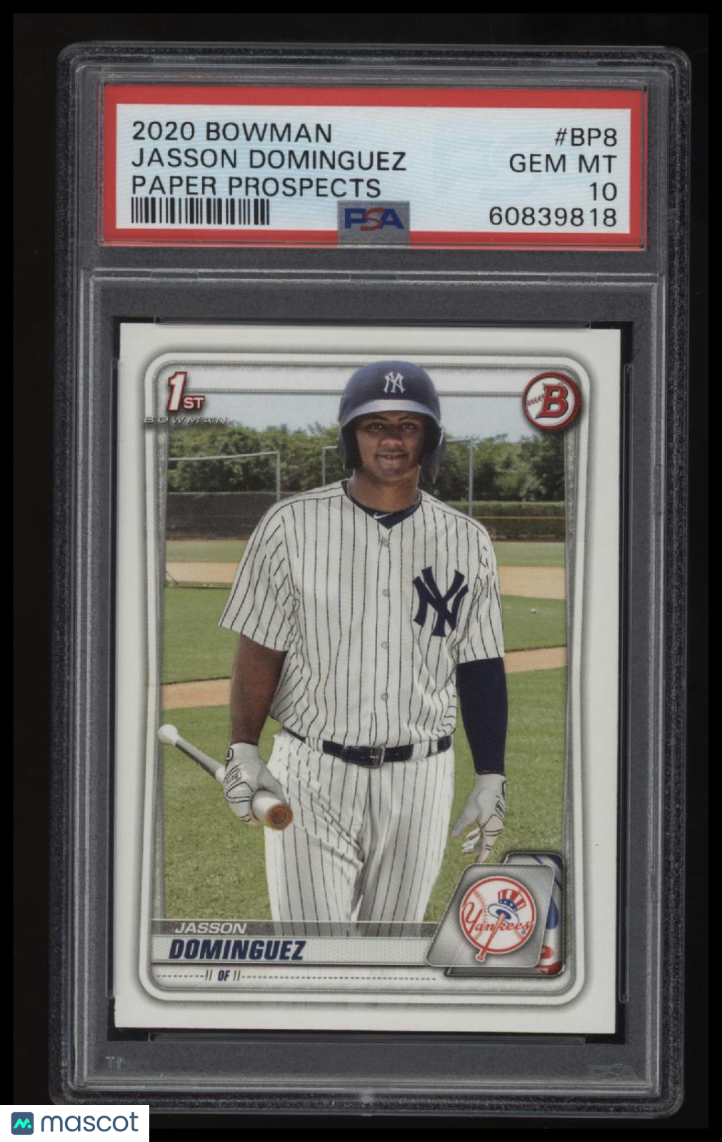 2020 Bowman Paper Prospects Jasson Dominguez Paper Prospects PSA 10