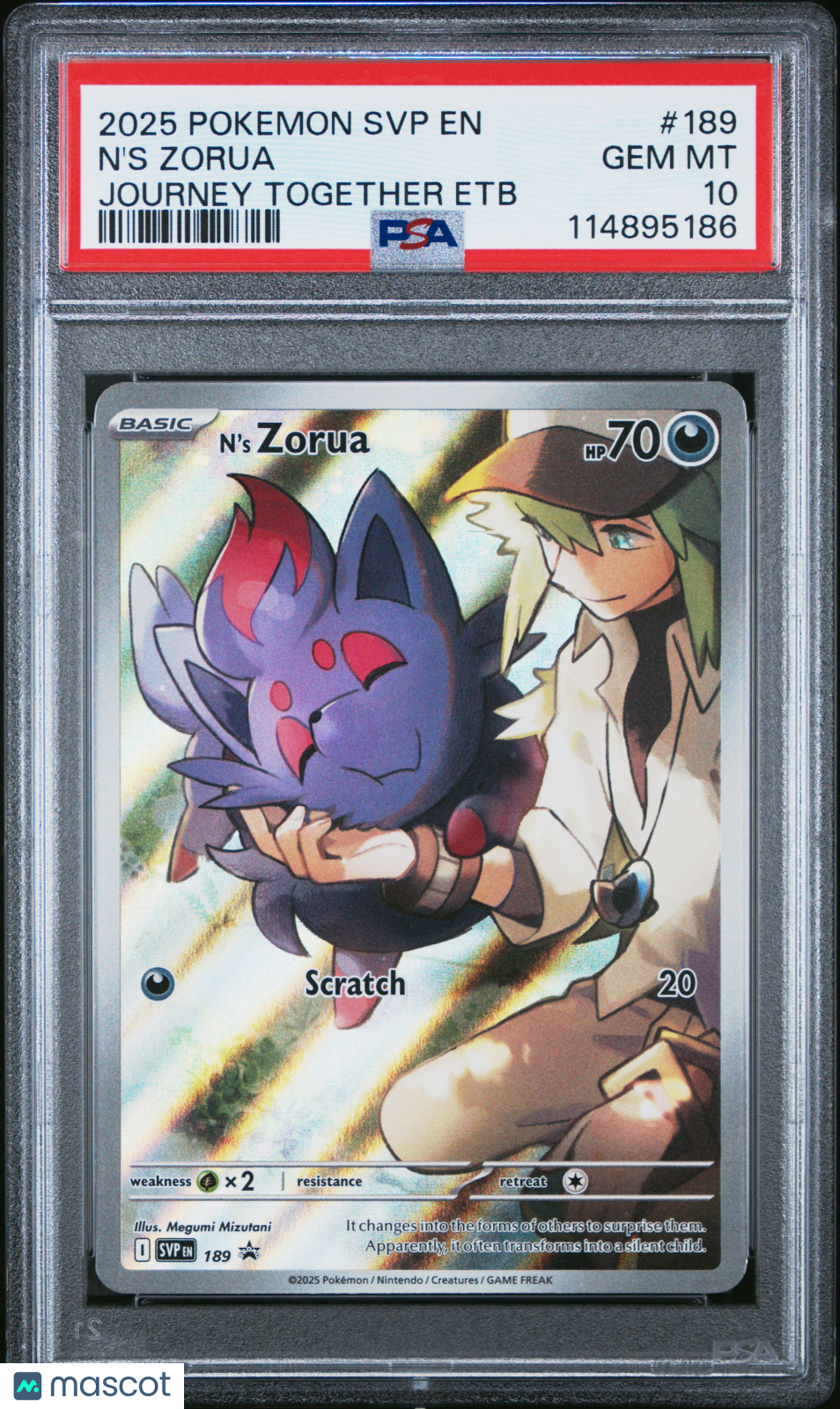 2025 Pokemon Svp En-Sv Black Star Promo N&#39;S Zorua Journey Together Etb PSA 10