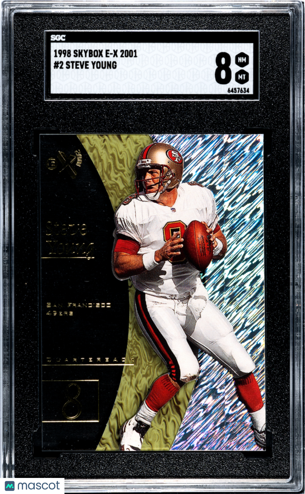 1998 Skybox E-X 2001 Steve Young SGC 8