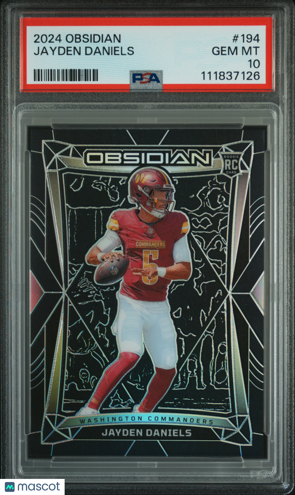 2024 Panini Obsidian Jayden Daniels PSA 10
