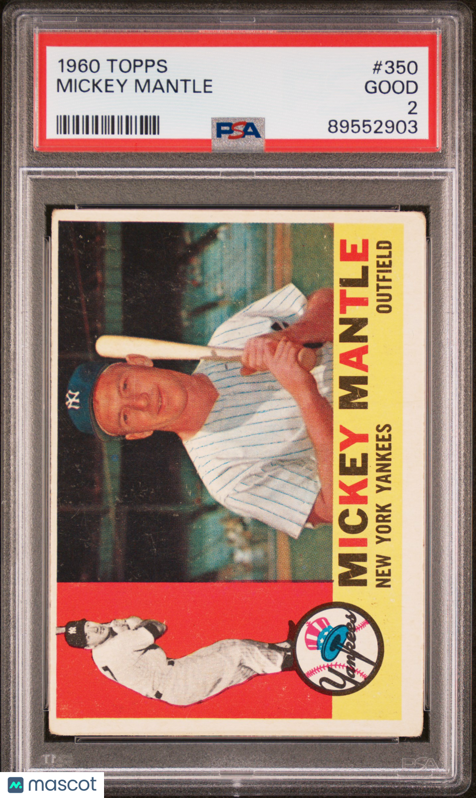 1960 Topps Mickey Mantle PSA 2
