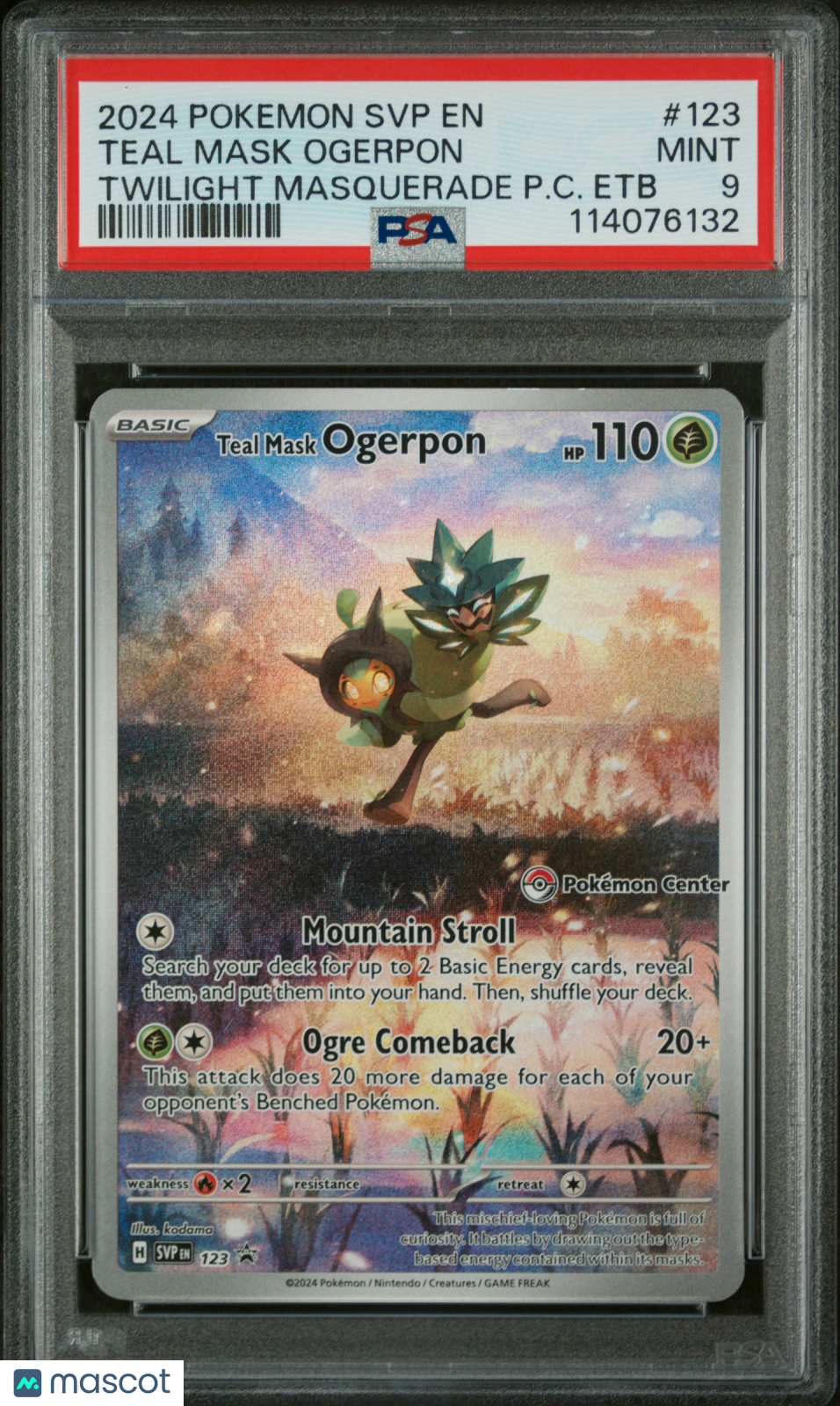 2024 Pokemon Svp En-Sv Teal Mask Ogerpon Twilight Masquerade P.C. Etb PSA 9