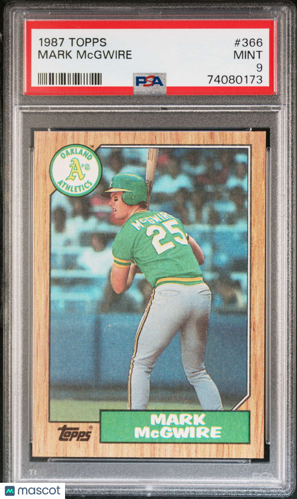 1987 Topps Mark Mcgwire PSA 9