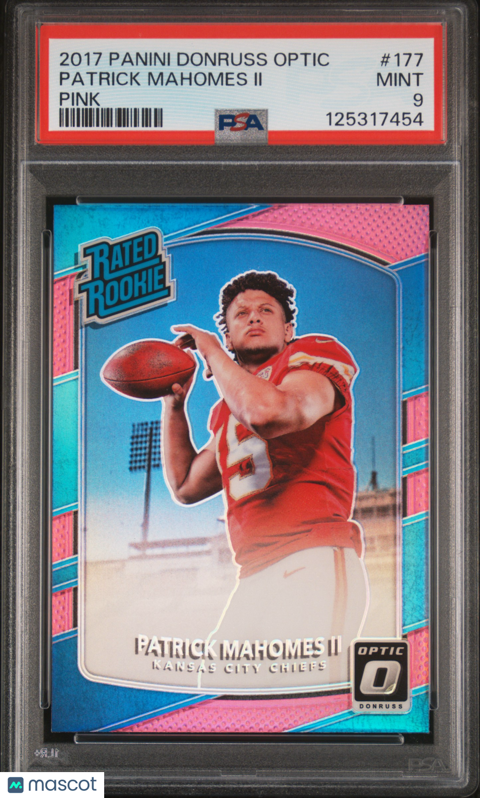 2017 Panini Donruss Optic Patrick Mahomes Ii Pink PSA 9