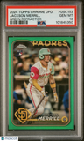 2024 Topps Chrome Update Jackson Merrill Green Refractor PSA 10