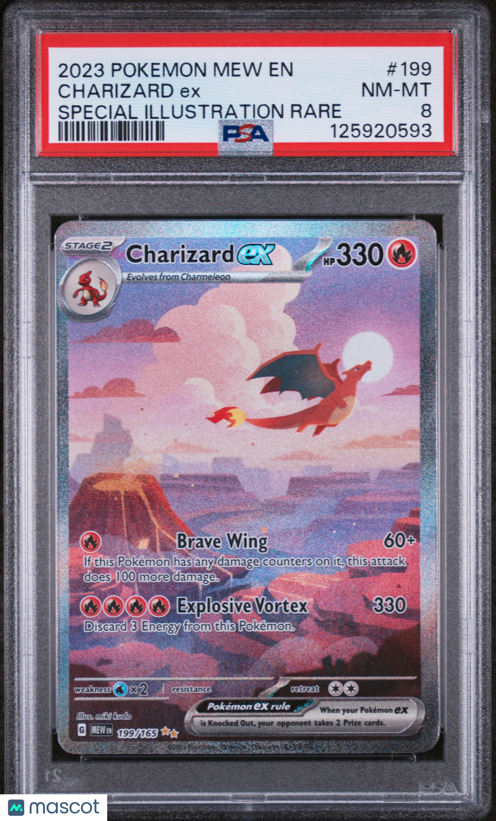 2023 Pokemon Mew En-151 Charizard Ex Special Illustration Rare PSA 8