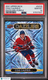 2021-2022 Upper Deck Dazzlers Cole Caufield Dazzlers-Purple PSA 10