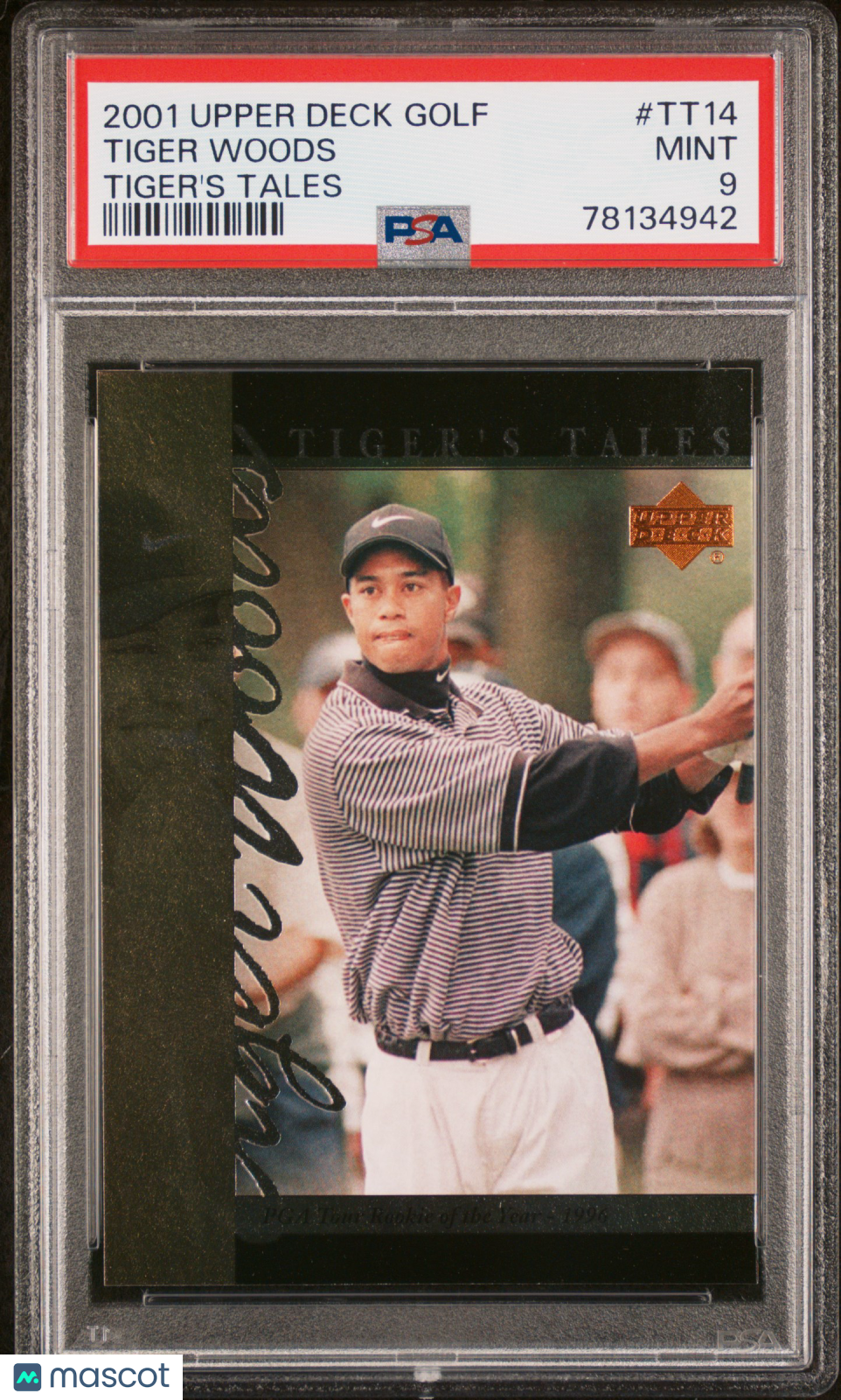 2001 Upper Deck Tiger'S Tales Tiger Woods #TT14 PSA 9