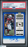 2022 Panini Contenders Trey Mcbride Autograph-Showcase PSA 10