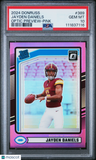 2024 Panini Donruss Jayden Daniels Optic Preview-Pink PSA 10