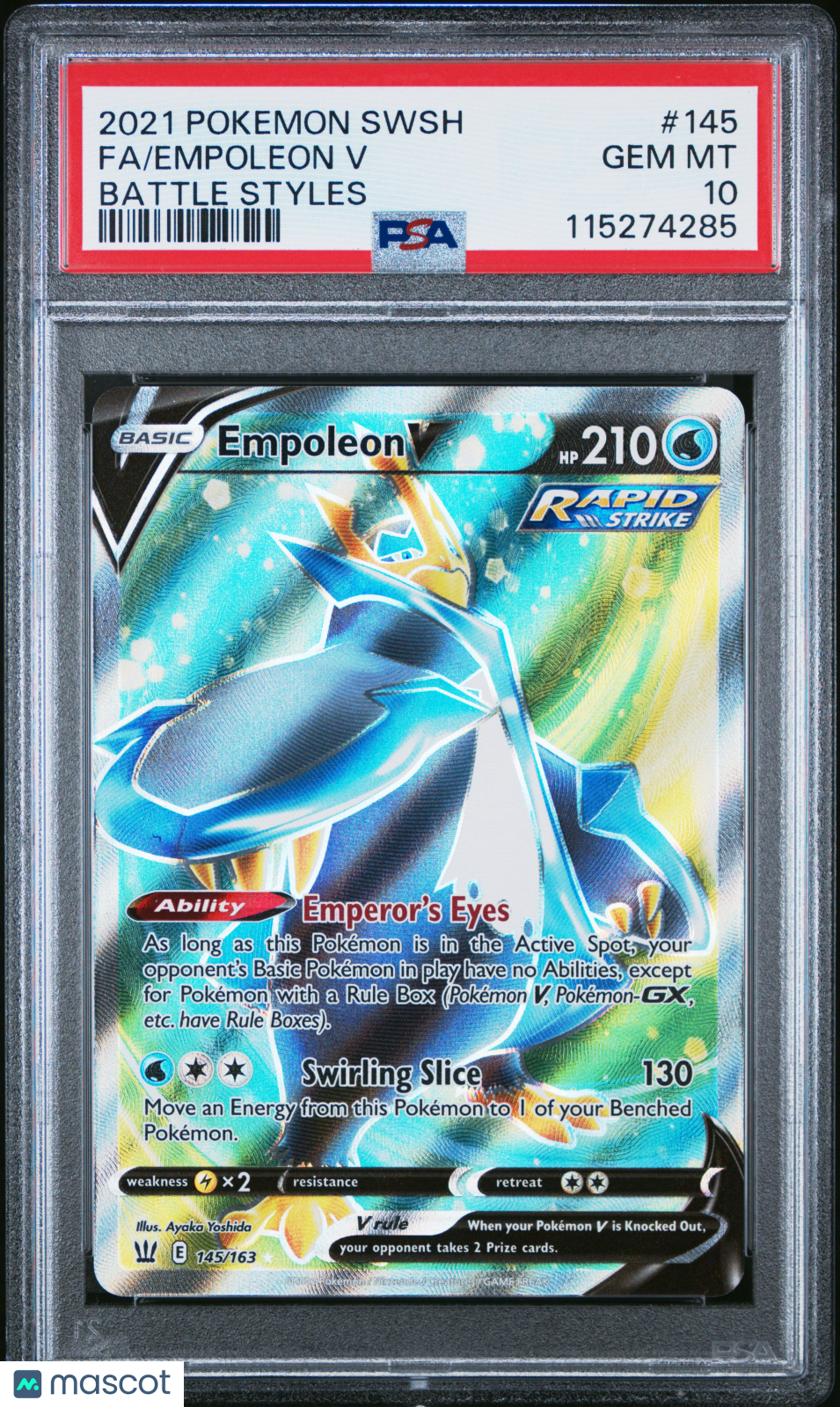 2021 Pokemon Sword & Shield Battle Styles Fa/Empoleon V Battle Styles PSA 10