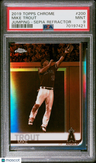2019 Topps Chrome Mike Trout Jumping-Sepia Refractor PSA 9