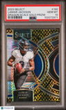 2023 Panini Select Lamar Jackson Dragon Scale Gold Prizm PSA 10